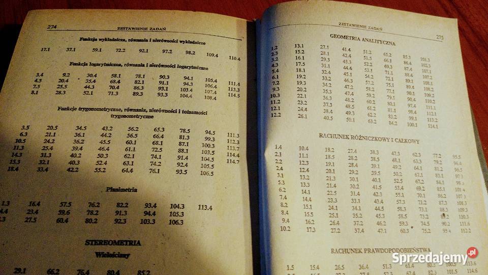 Zbiór zadań maturalnych i egzaminacyjnych część matematyka Gdańsk