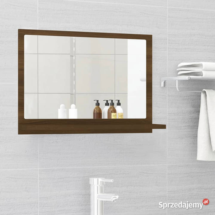 Lustro łazienkowe brązowy dąb 60x105x37 WM815638 Warszawa