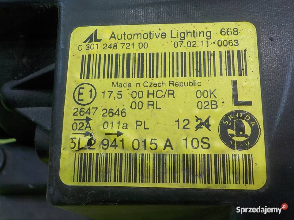 SKODA YETI 18 TSI 11r 5D lampa lewa przod Suków