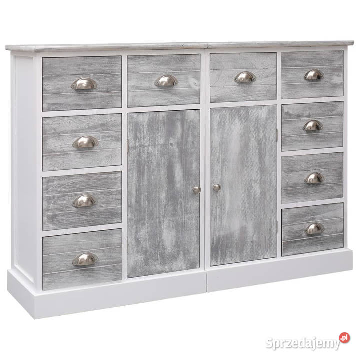 Komoda z 10 szufladami szara 113 x 30 x 79 Warszawa