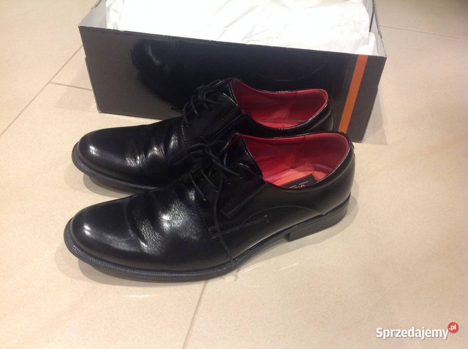 Buty Skórzane Czarne Męskie 39 lubuskie Nowa Sól
