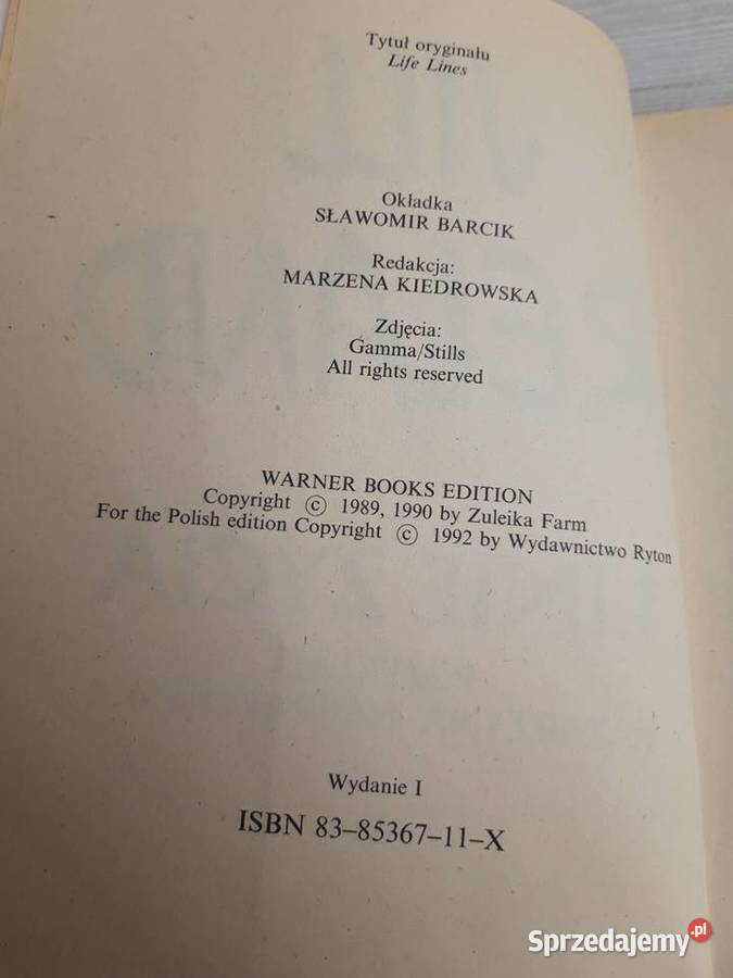 Linie Życia Jill Ireland RYTON 1992 Bielsko-Biała