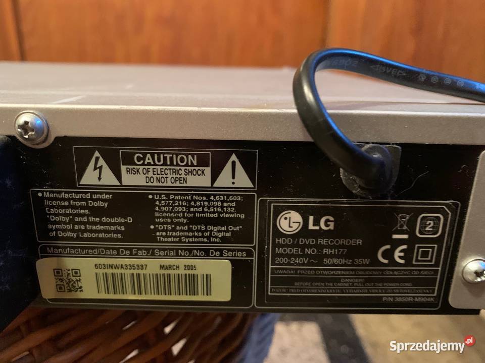LG HDD Model RH177 HDDDVD Recorder Kraków