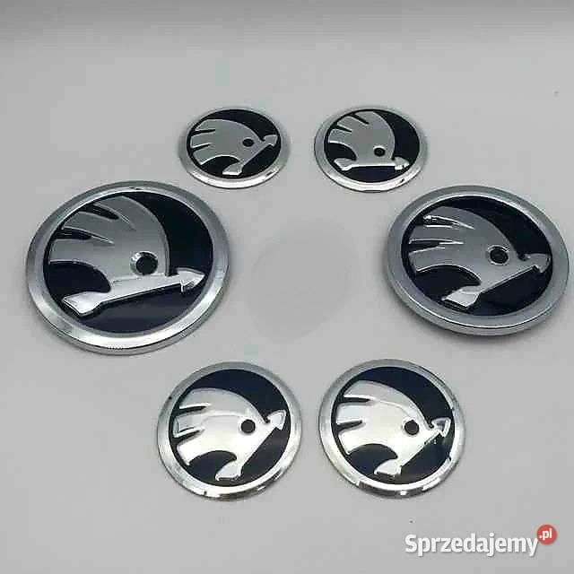 Zestaw emblemat znaczek logo Skoda 6 Motoryzacja Radom