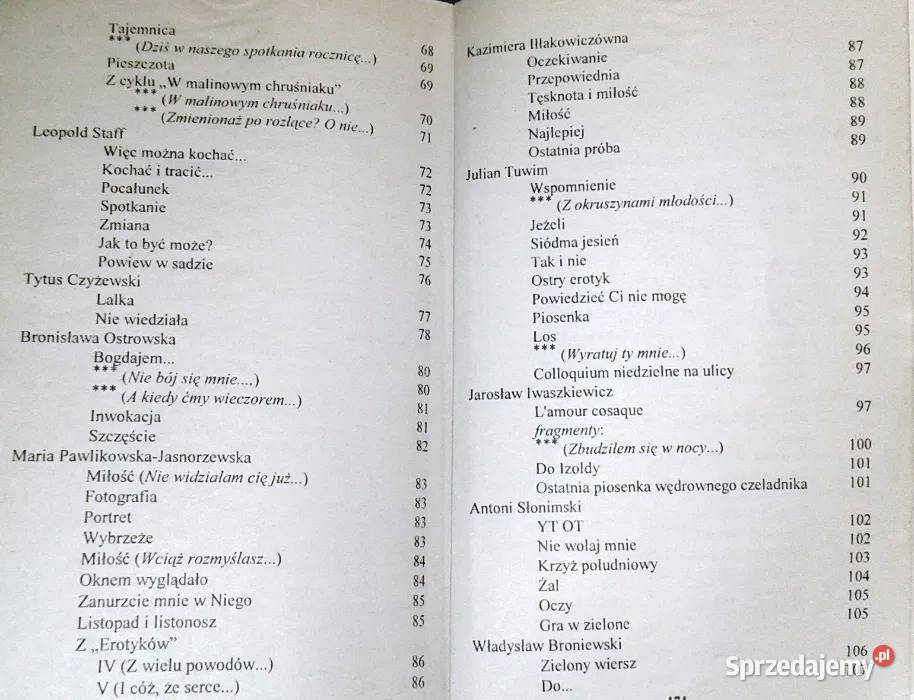 Powiedz mnie kochasz wiersze miłosne W Siemion Chełm
