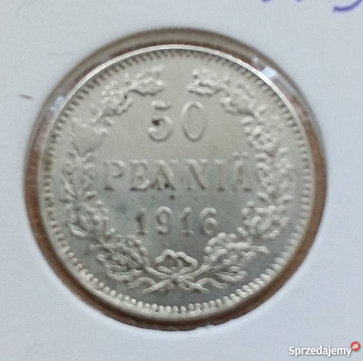 FINLANDIA 50 PENNIA1916 r SSREBRO 0750 Legionowo sprzedam
