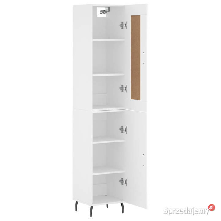 Wysoka szafka biała 345x34x180 materiał Warszawa