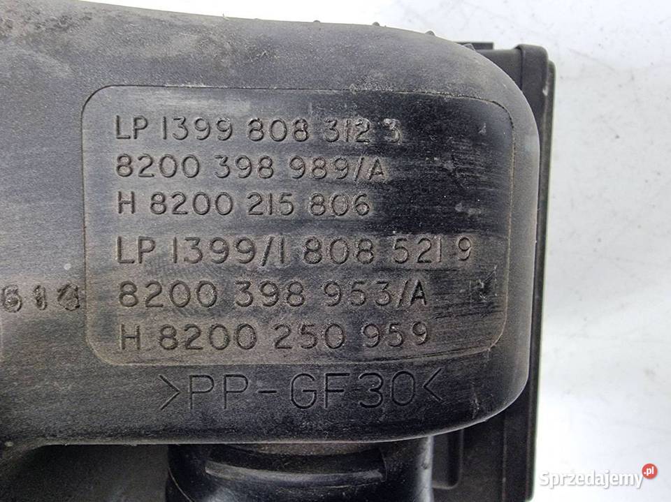 OBUDOWA FILTRA RENAULT CLIO III 8200398989 Części samochodowe kujawsko-pomorskie Lipno