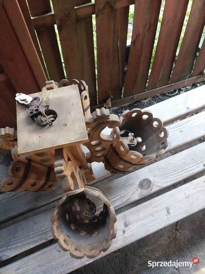 Lampa góralska styl zakopiański drewniana Katowice