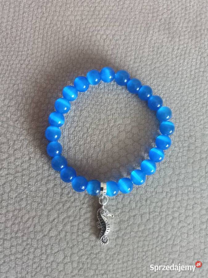 Bransoletka z koralików z zawieszką Konik morski