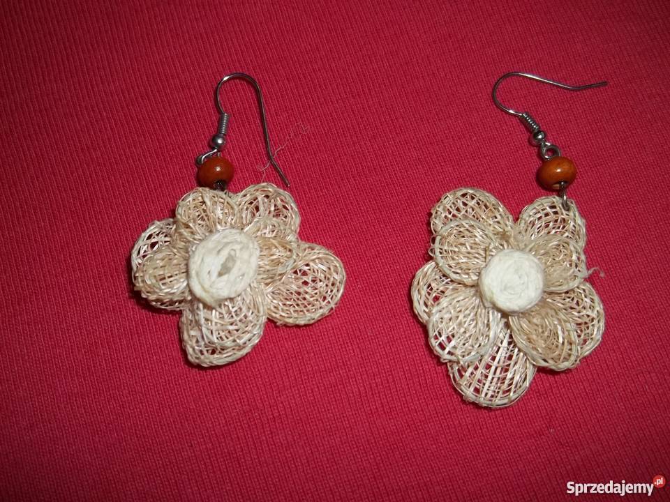 Kolczyki kwiatki mgiełkowe plastikowe Łódź