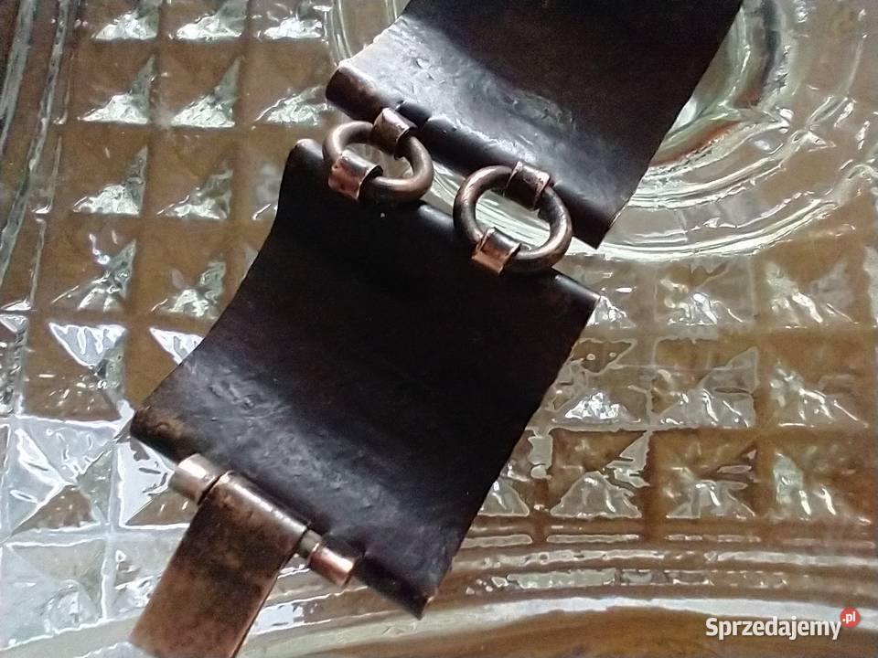 Stara bransoleta miedź metaloplastyka rękodzieło Łódź