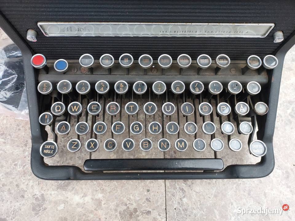 Stara maszyna do pisania Olivetti M 403 Antyki Tczew