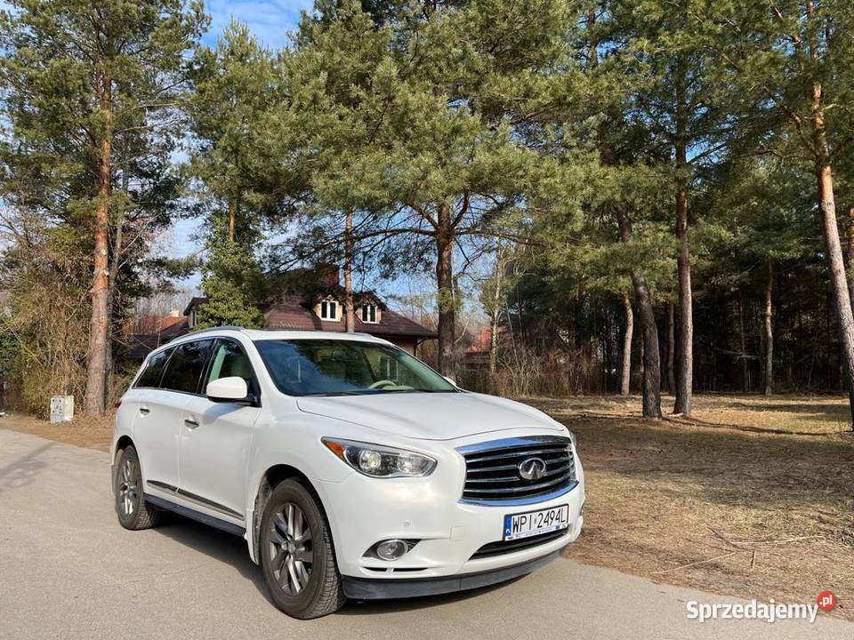 Infiniti Jx 35 Wersja biała ciekawy model czujnik parkowania Jaroszowa Wola
