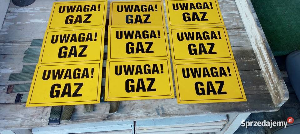 Gaz tablica ostrzegawcza plastik sztuka Pozostałe Jarosław