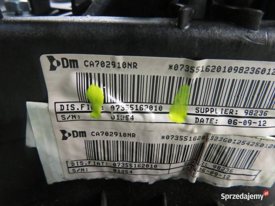 PODUSZKA KIEROWCY FIAT GRANDE PUNTO 07355162010