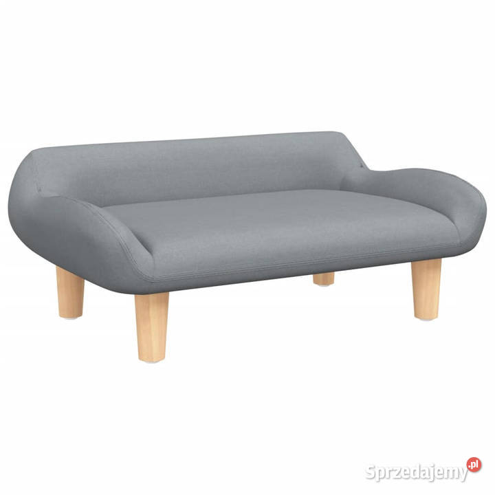 Sofa dzieci jasnoszara 70x40x24 obita tkaniną Warszawa