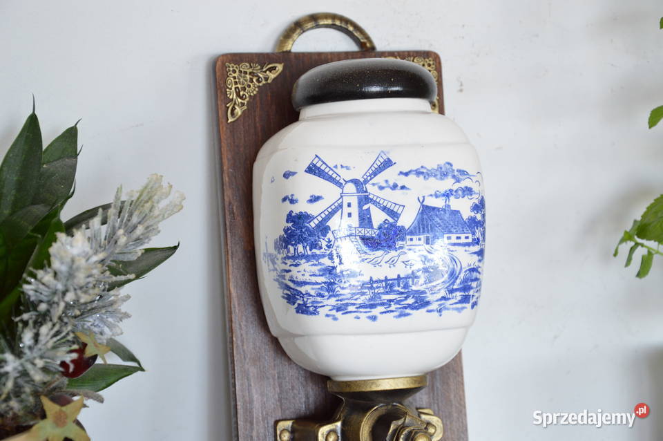 piękny wiszący ceramiczny MŁYNEK do kawy stary Jastrzębie-Zdrój sprzedam