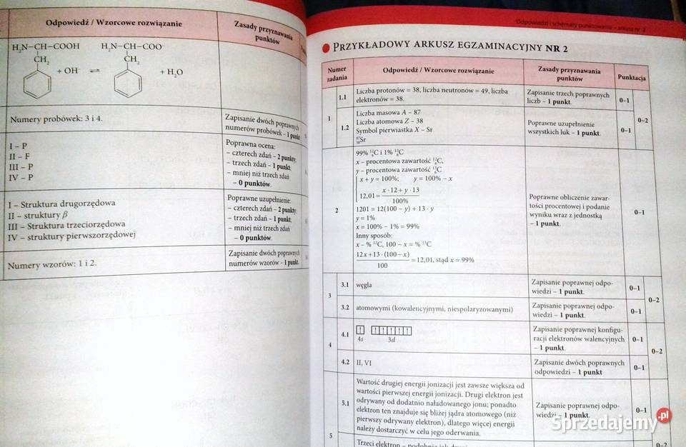 Matura Chemia Poziom rozszerzony Opis arkusze Rok wydania 2015 Chełm sprzedam