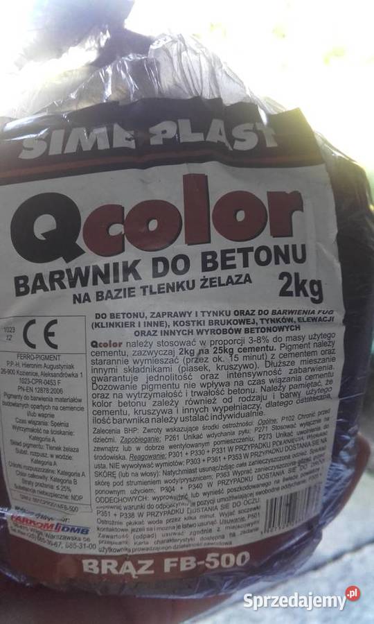 Barwnik brązowy do betonu 10 małopolskie Nowy Sącz