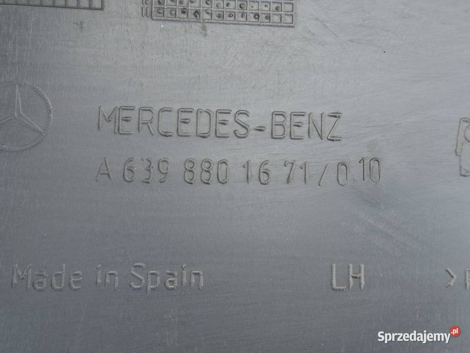 MERCEDES VITO W639 NAROŻNIK ZDERZAKA LEWY TYŁ Pozostałe