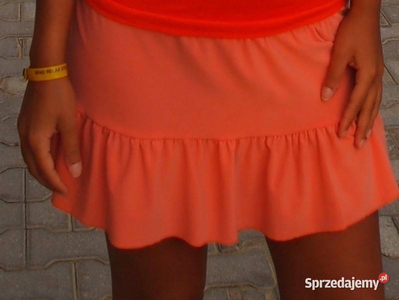 morelowa spódniczka spódnica XS 34 S 36 falbany Toruń