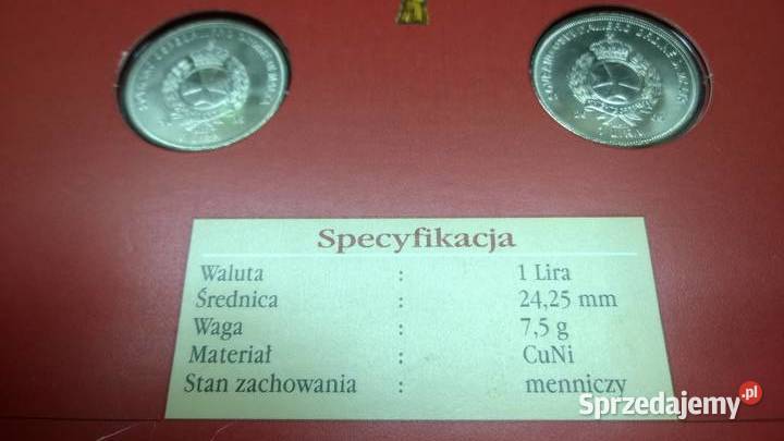 monety Blister ZESTAW MONET 1 LIRA Warszawa