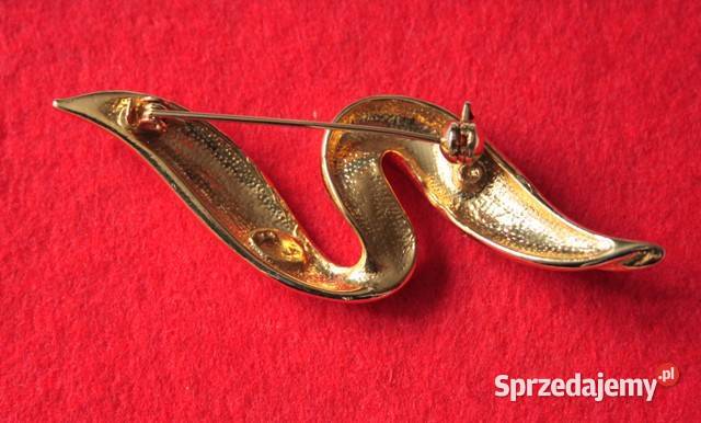 Stara angielska broszka zawijanka Ochojno
