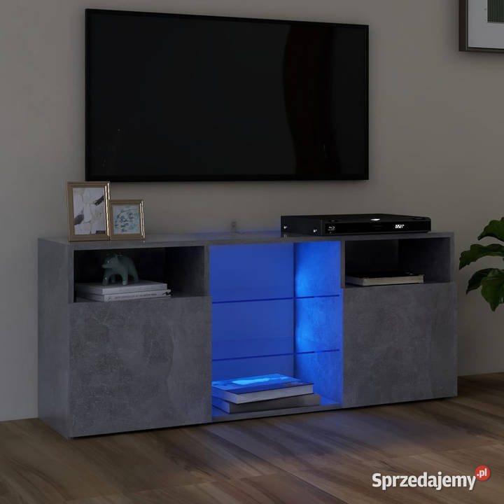 Szafka TV z oświetleniem LED szarość betonu Warszawa sprzedam