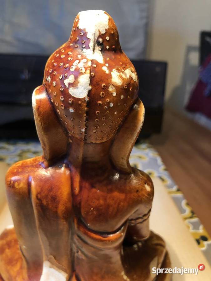 Figurka Budda masa gipsowa glazurowana Tychy