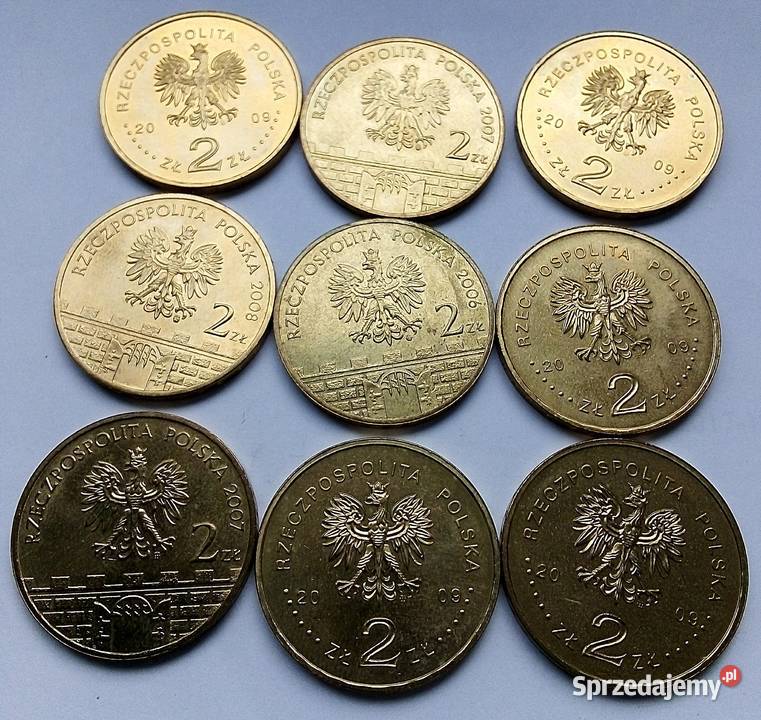 POLSKA2 ZŁOTEGN9 SZTUK Numizmatyka