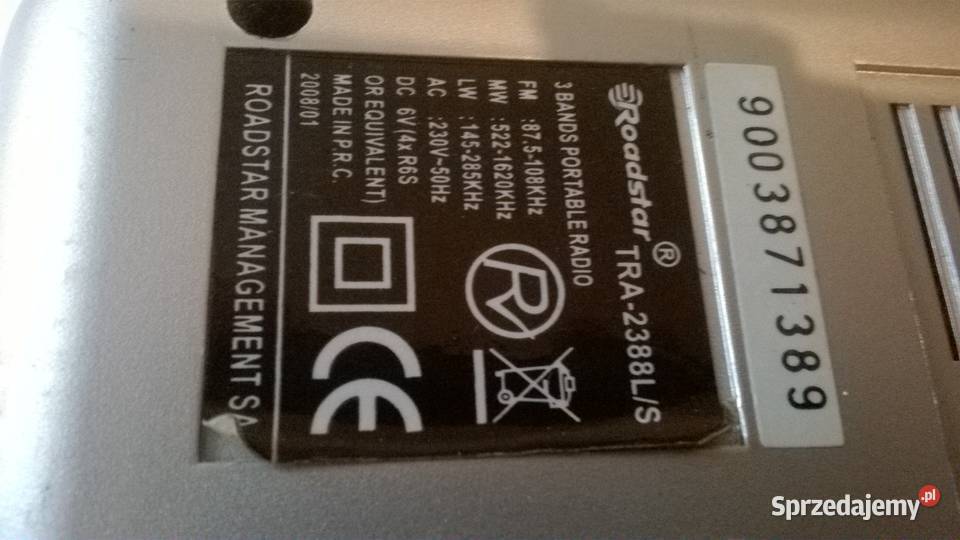 Radio Roadstar 3Band TRA2388LS Elbląg