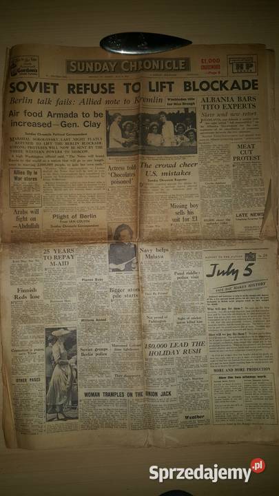 Mały dziennik z 1071939 r Paris soir z 10091938 sprzedam