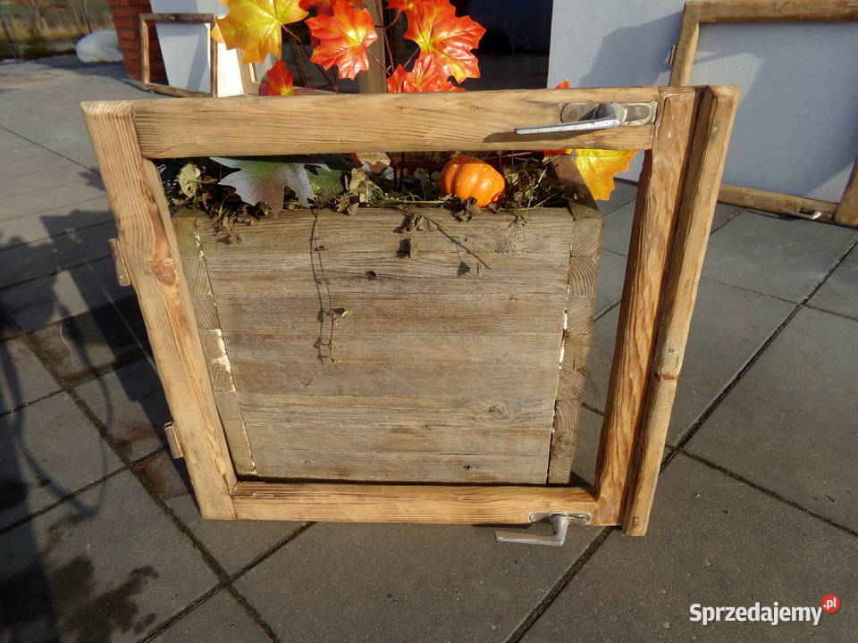 Stare okno rama okienna retro loft lustro Ełk