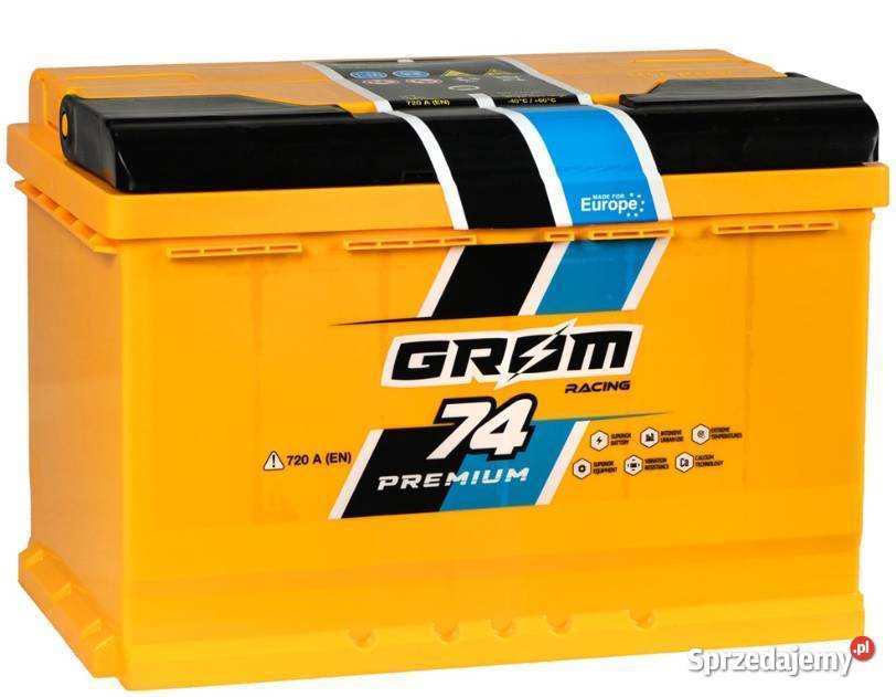 Akumulator Grom Racing 74Ah 720A NISKI Włocławek osobowe