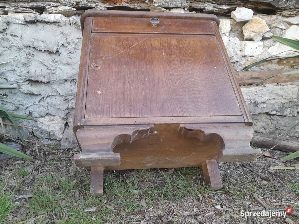 Stara drewniana szafka nocna zabytek PRL retro Dąbrowa Górnicza