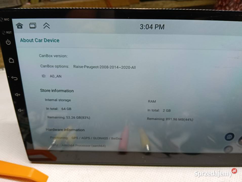 Radio android nawigacja dedykowane Peugeot 2008 Drążdżewo Nowe sprzedam