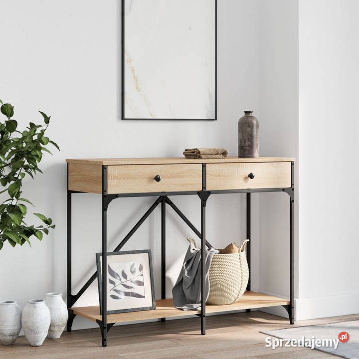 Stolik konsolowy dąb sonoma 100x39x785 WM835485 mazowieckie Warszawa sprzedam
