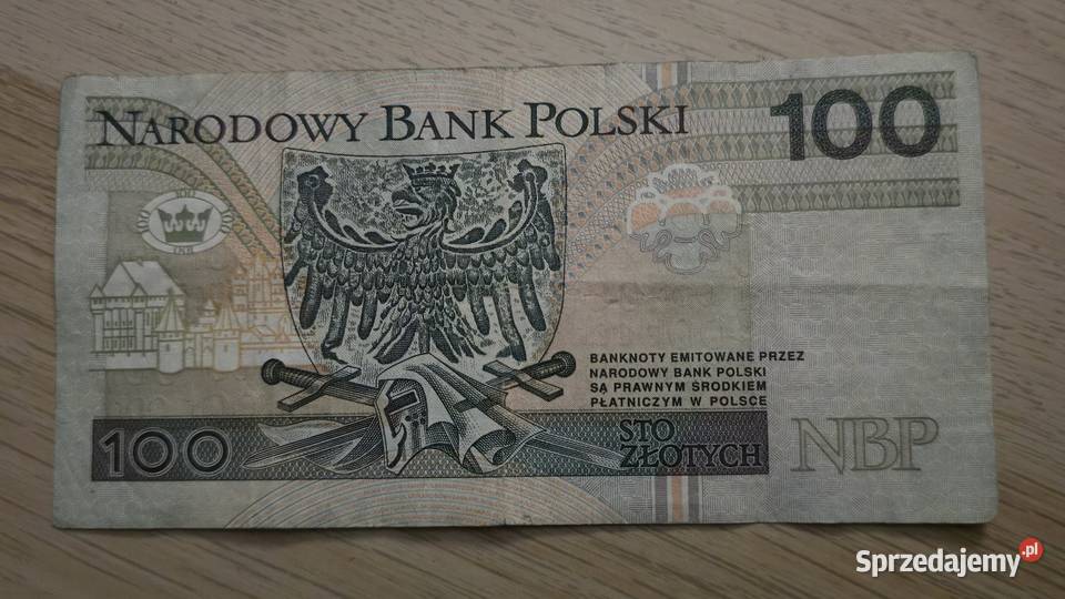 Banknot 100 seria YJ Katowice