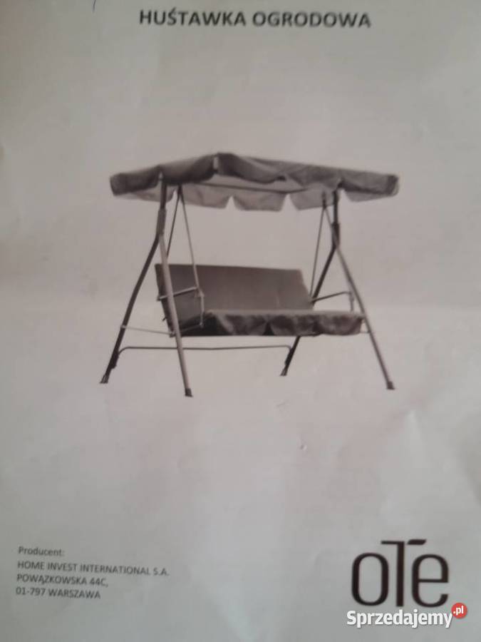 huśtawka ogrodowa