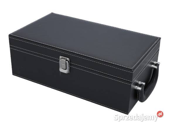 Elegancki Zestaw do Wina w Czarnej Walizce na 2