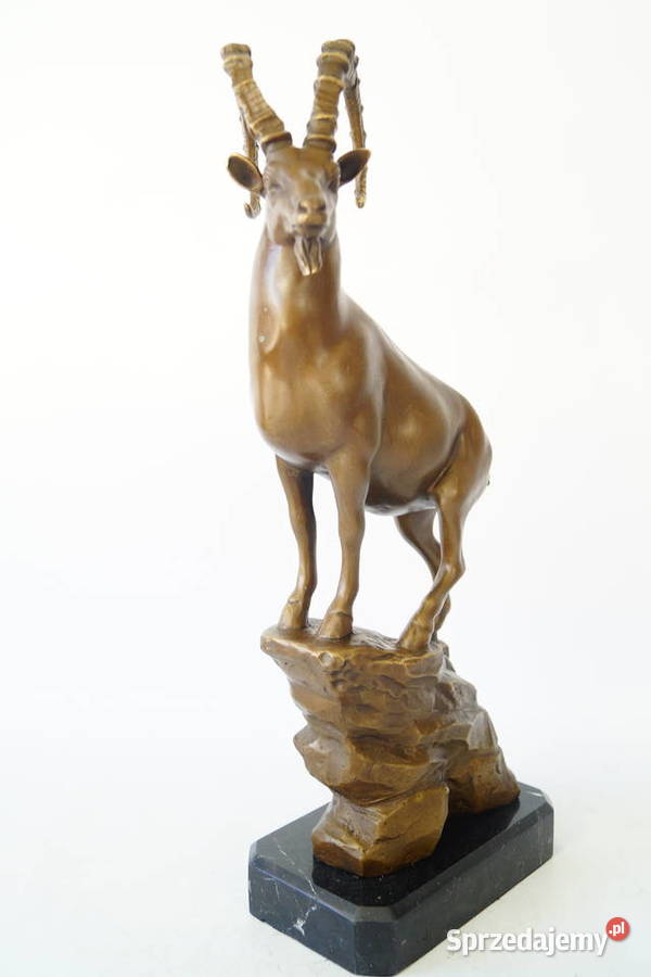Figura z brązu rzeźba KOZICA piękna Gizałki