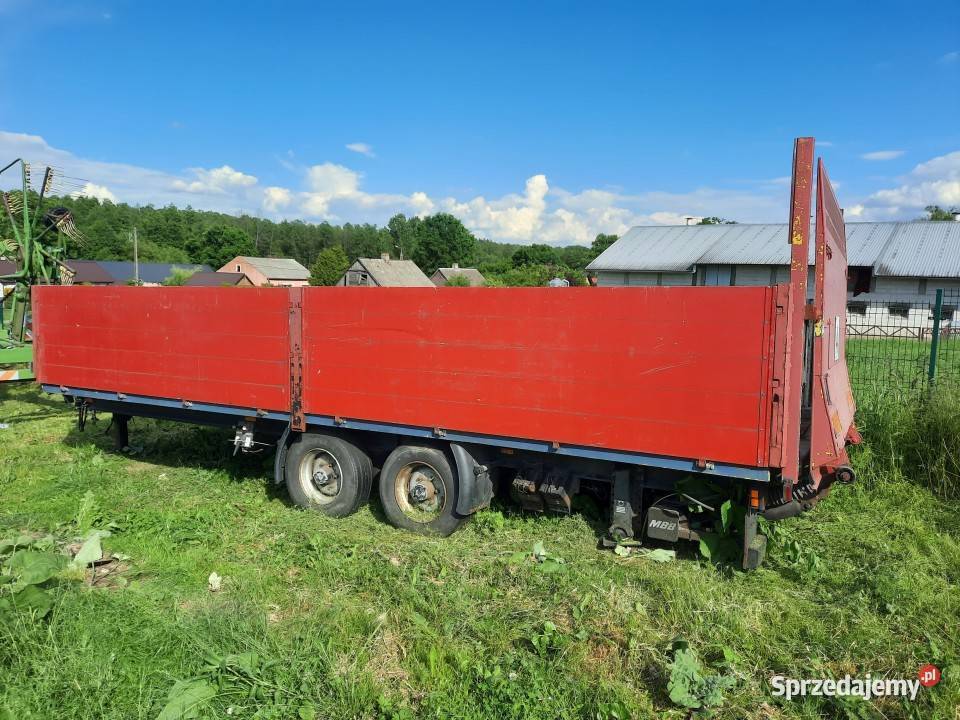 Przyczepa laweta JUNGHANNS ZAA 10 z windą nieuszkodzony Przyczepy rolnicze Serwatki sprzedam