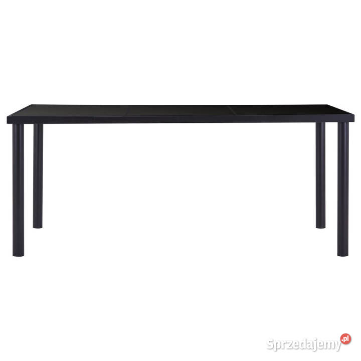 Stół jadalniany czarny 180 x 90 x 75 hartowane