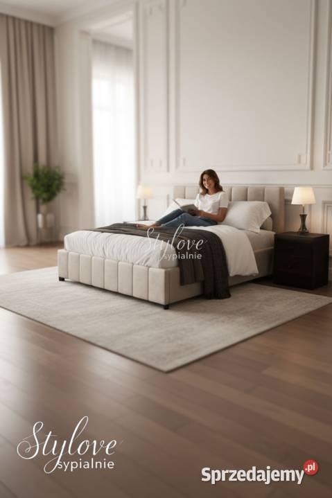 Łóżko tapicerowane Prada z pojemnikiem i Meble Ostrów Wielkopolski