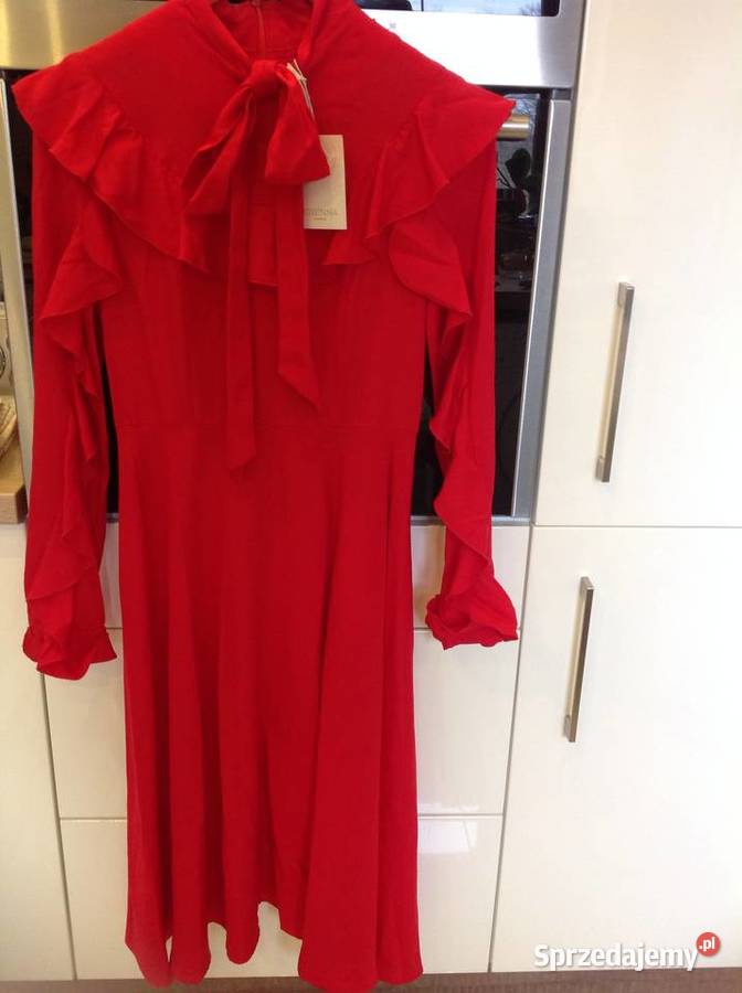 Sukienka Czerwona Damska JOVONNA London XS NOWA Spódnice i sukienki Nowa Sól
