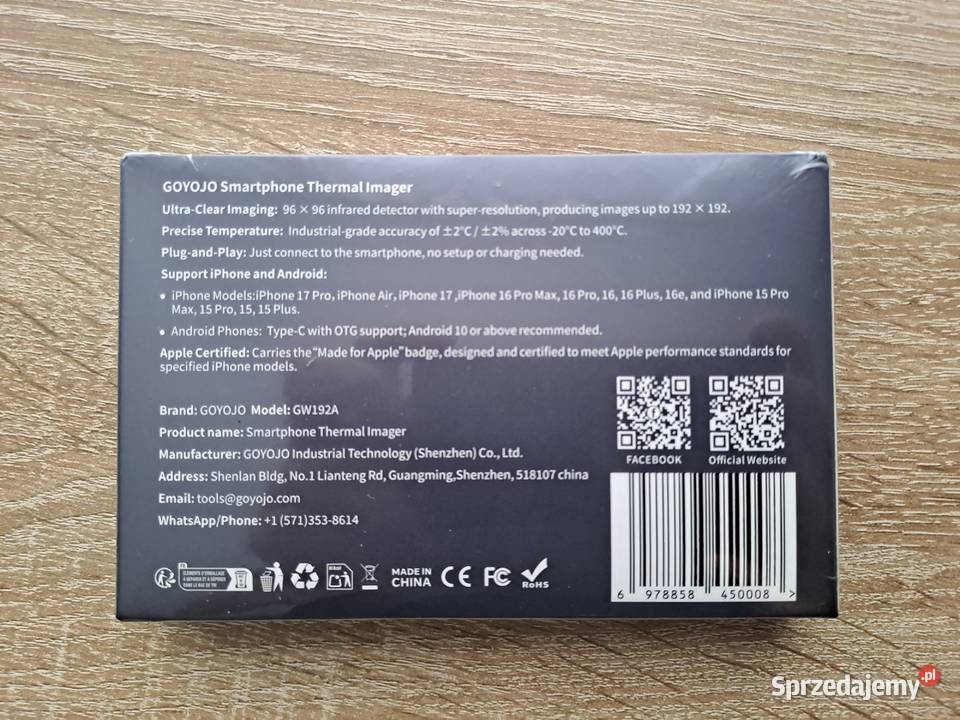 GOYOJO GW192 IR kamera termowizyjna Pozostałe Rumia