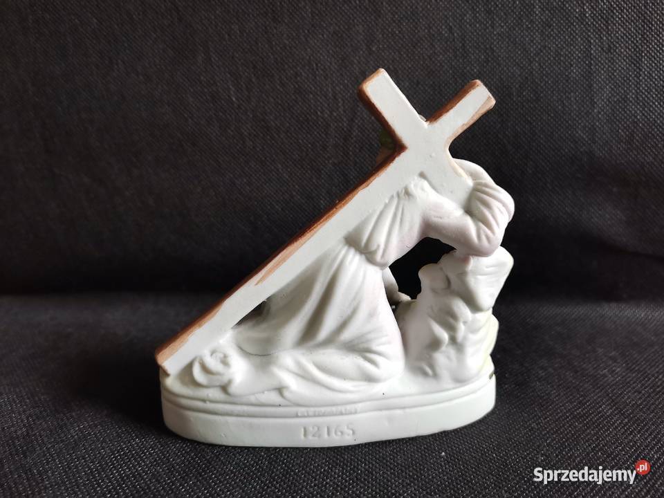 Stara przedwojenna figurka Jezus pod Krzyżem Katowice