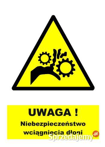 Naklejka Uwaga Niebezpieczeństwo wciągnięcia Kamionna