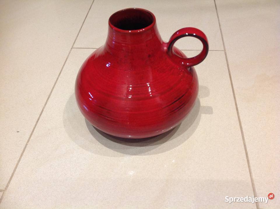 Wazon Ceramiczny STEULER Czerwony Sygnowany Nowa Sól sprzedam